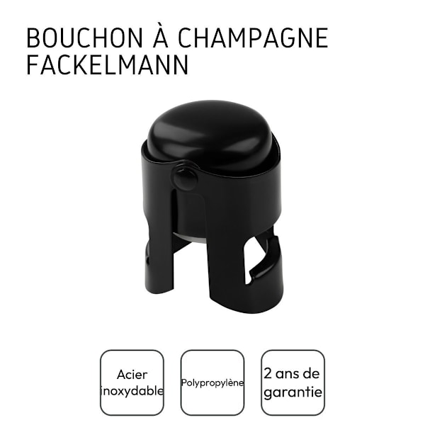 Champagneflaskpropp Fackelmann Spectre ref. 49763 Svart