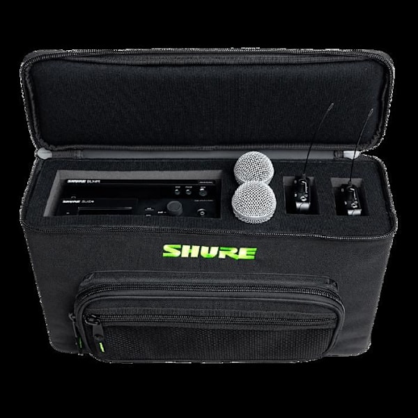 Transportväska - Shure - SH-WRLSSCARRYBAG-2 - Nylon 600D - Vadderad - För 2 HF-system Svart