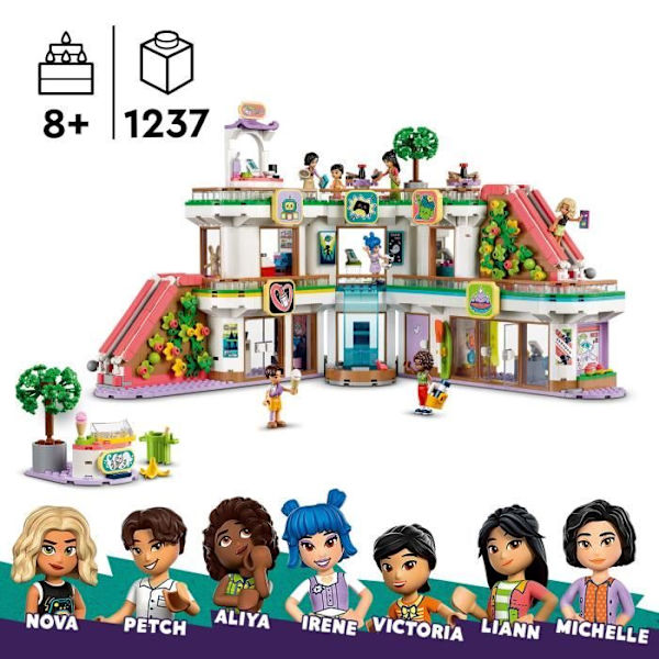 LEGO® 42604 Friends Heartlake City Mall, dockleksak för flickor och pojkar, karaktärssats Flerfärgad