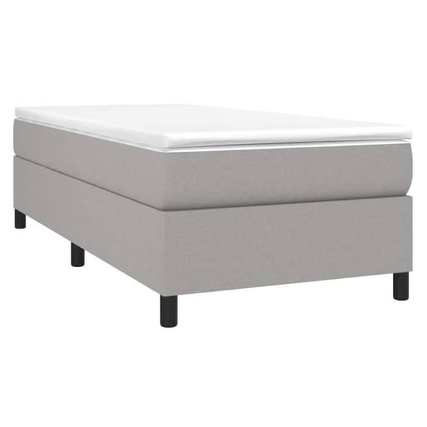 vidaXL Sängram med ribbor ljusgrå 80x200 cm tyg 3120814 Grå