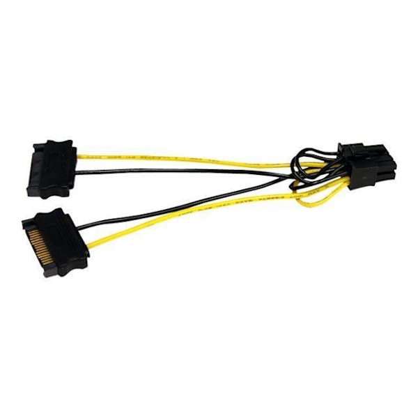 SATA till 8-stift PCI Express grafikkort strömadapterkabel - STARTECH.COM - 15 cm - Svart