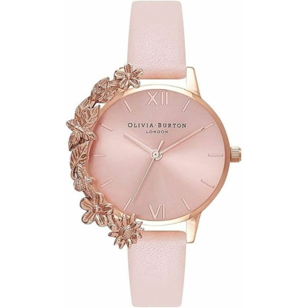 Olivia Burton Armbandsur - OB16CB11 - Analog kvartsklocka för kvinnor med rosa läderarmband