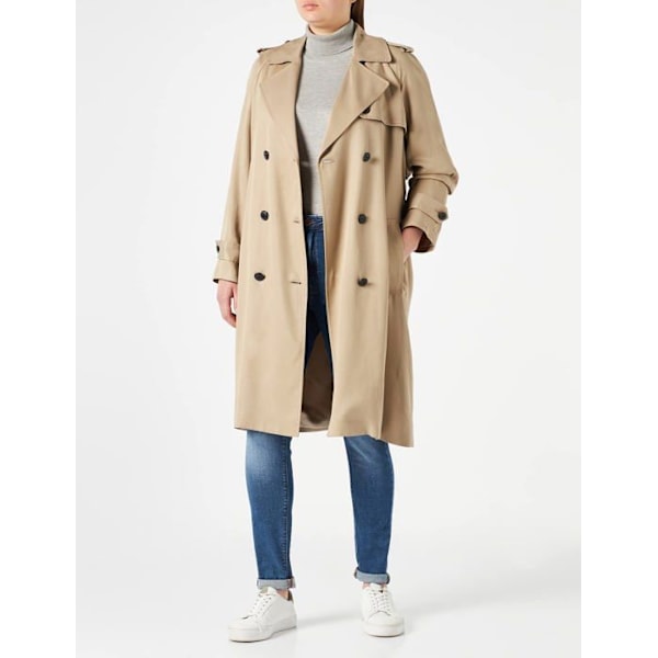 Regnrock - trench - regnkappa - vindjacka - anorak Tommy hilfiger - WW0WW34068 - Tencel DB Trench Coat Dam Beige jag