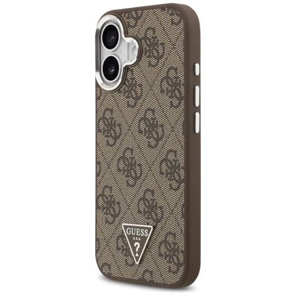 Coque Guess Hardcase 4G Triangle Logo MagSafe för iPhone 17 - Brun Brun
