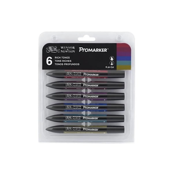 WINSOR & NEWTON Promarker Markers 6 Rich Tones Rika toner