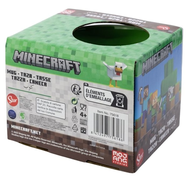 Mugg - STOR - Elite - 380 ml - Keramik - Återanvändbar - BPA-fri Flerfärgad