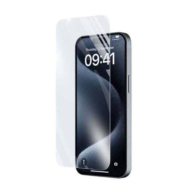 Härdat glas - CELLULARLINE - iPhone 15 / iPhone 15 Pro - Stötsäker - Repbeständig - Hög klarhet
