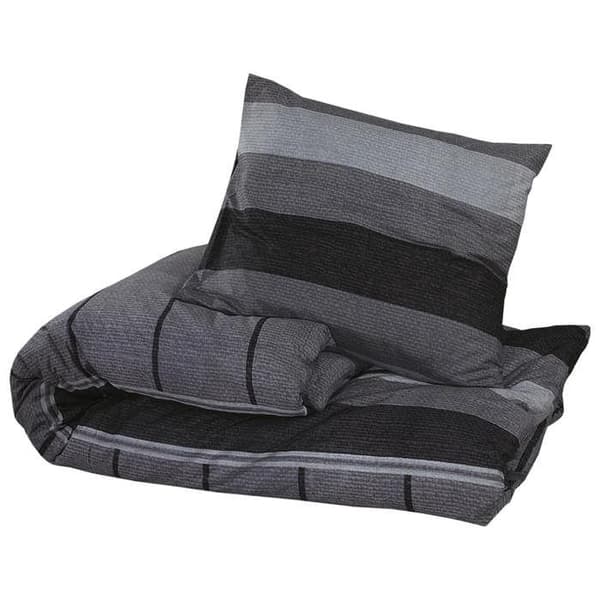 vidaXL Påslakanset Mörkgrå 200x200 cm Bomull 136429