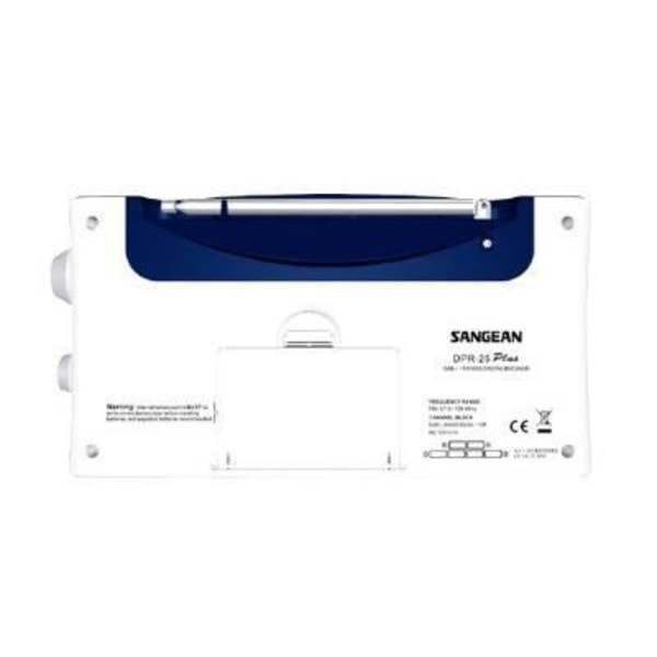 DAB portabel radio - SANGEAN - DPR-25+ - 2 W - Vit - LCD