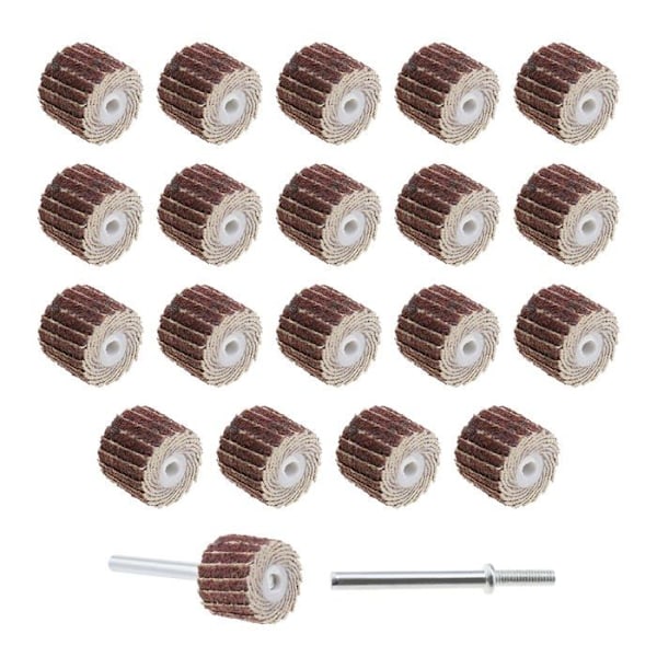 Emagtech - ECSiNGBO002-A - Paket med 20 slipskivor korn 80 för roterande verktyg med lång skaft chuck 13 x 12 x 3 mm