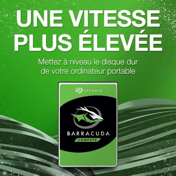 Seagate BarraCuda 2,5" intern hårddisk - 2 TB - SATA 6Gb/s - 5400rpm