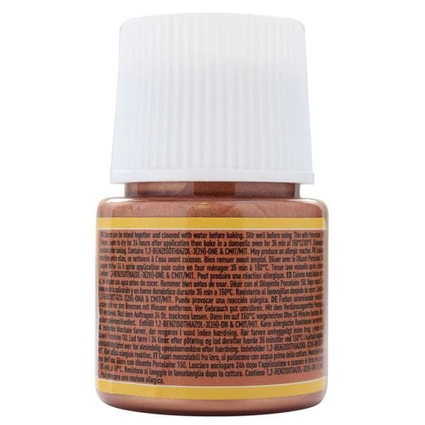 Porcelainmålning - Pébéo - P150 - Glanseffekt - 45 ml - Roséguld brun