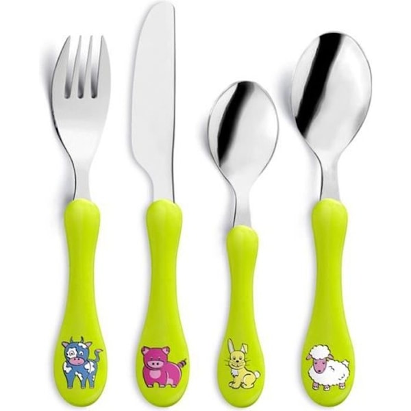 AMEFA Set med 4 bestick i tub Child Range - Anisgrön Anis