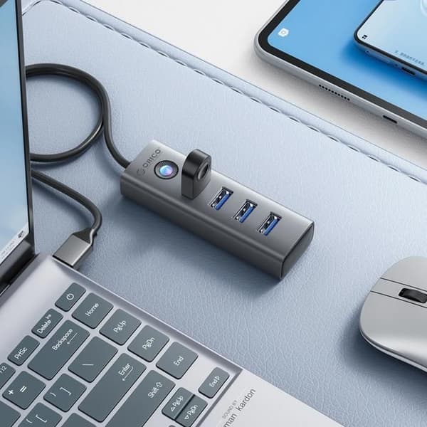 USB-hubb - ORICO - PDD4U-U3 - 4 portar - USB 3.0 - Hastighet 5 Gbit/s
