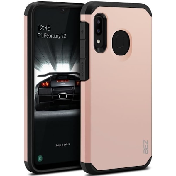 Coque - BEZ - Galaxy A20e - Stötsäker - Dubbel Skydd - Roséguld Rose guld