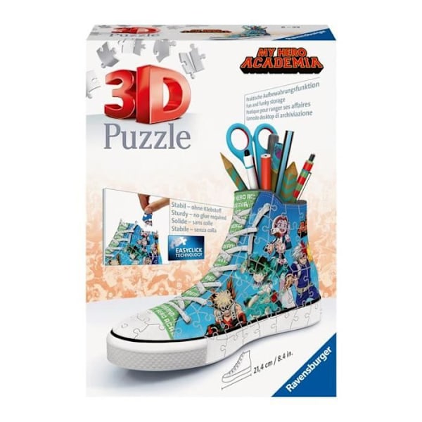 Pussel 3D - RAVENSBURGER - Sneakers My Hero Academia - Vit - 14 år - Blandet Vit