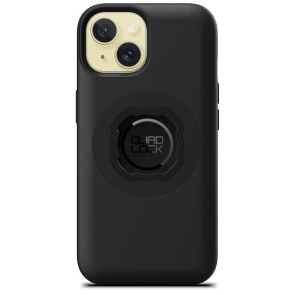 Telefonfodral - Quad Lock - MAG - Kompatibel iPhone 15 - Säker montering - Stötskydd Svart