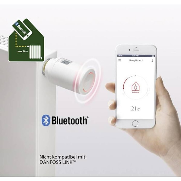 Termostathuvud - Danfoss - Eco - Bluetooth - Elektronisk - Exakt kontroll