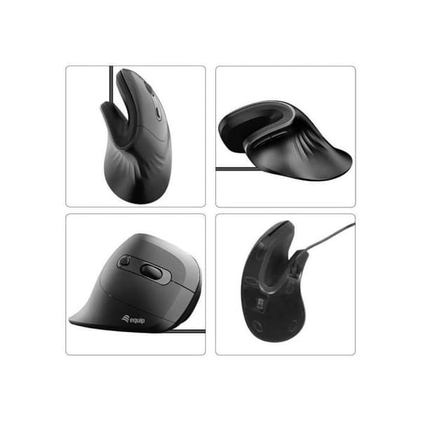 Mus - EQUIP - 245119 - Vertikal ergonomisk design - USB Typ A/Typ C - 7200 DPI
