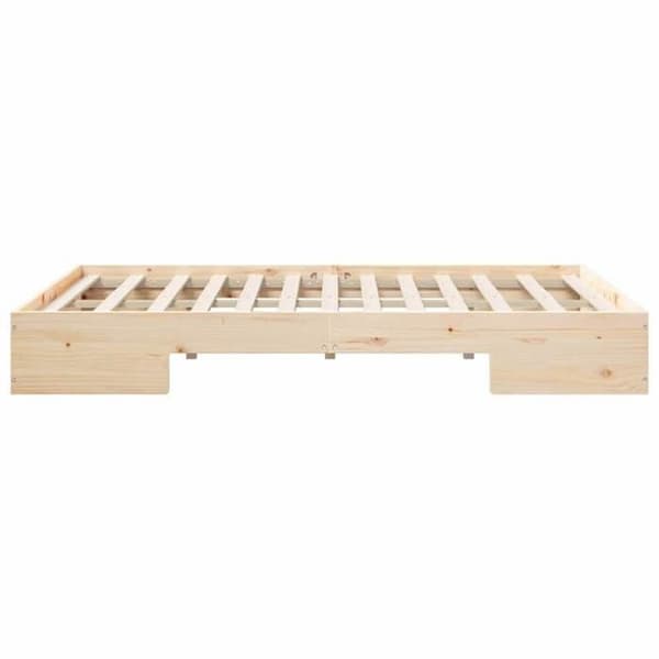 vidaXL Sängram Brun 140 x 190 cm 873034