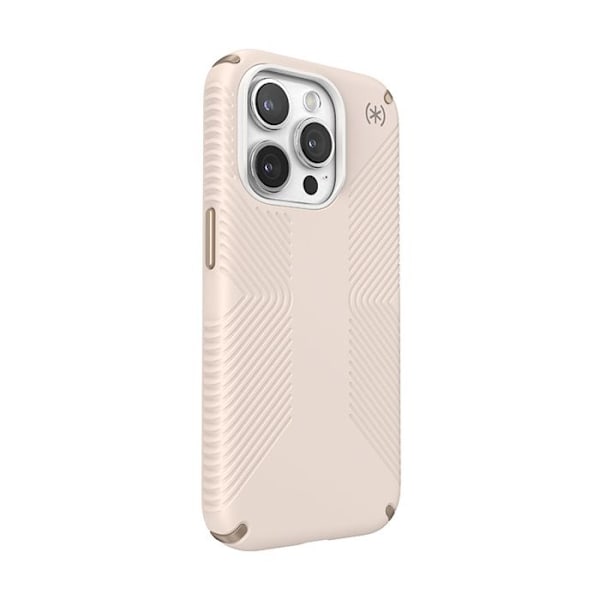 Speck Presidio2 Grip - Skal för iPhone 15 Pro (Bleached Bone / Heirloom Gold / Hazel Brown)