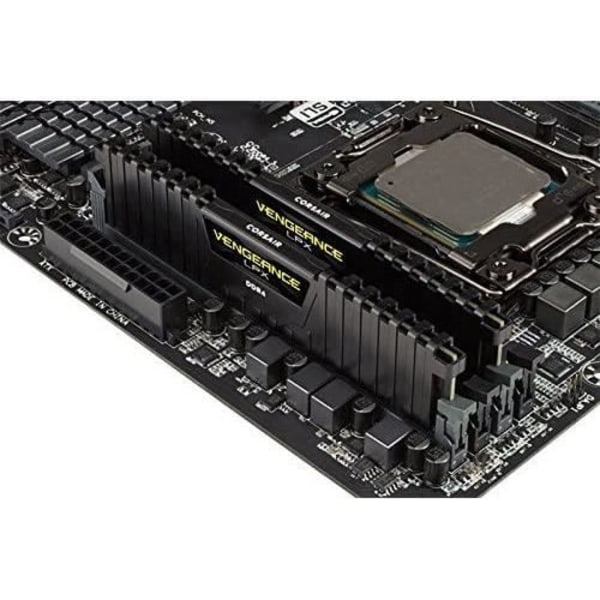 RAM-minne - CORSAIR - Vengeance LPX DDR4 - 16GB 2x8GB DIMM - 2400 MHz - 1,2V - Svart (CMK16GX4M2A2400C)