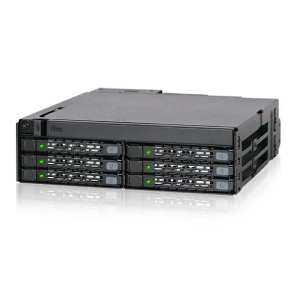 ToughArmor MB606SPO-B Backplane Cage för 6 x 2,5" SSD/HDD SAS/SATA & ODD Ultra Slim för 5,25" External Bay