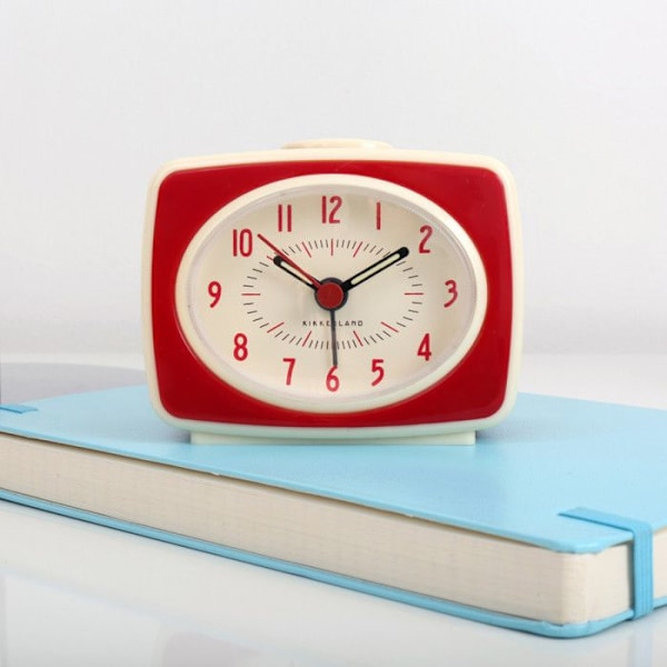 Väckarklocka - KIKKERLAND - Röd - 9,8 x 6,1 x 8,3 cm - Batteri - Rektangulär Röd