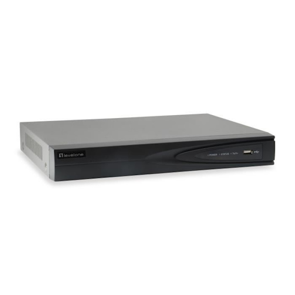 NVR - LevelOne - NVR-0504 - 4 kanaler - 8 megapixlar - H.265/H.264 Svart