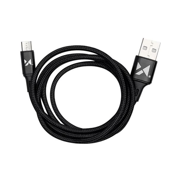 Micro USB-kabel Wozinsky 2,4 A för telefoner 1 m med snabbladdningsfunktion Svart