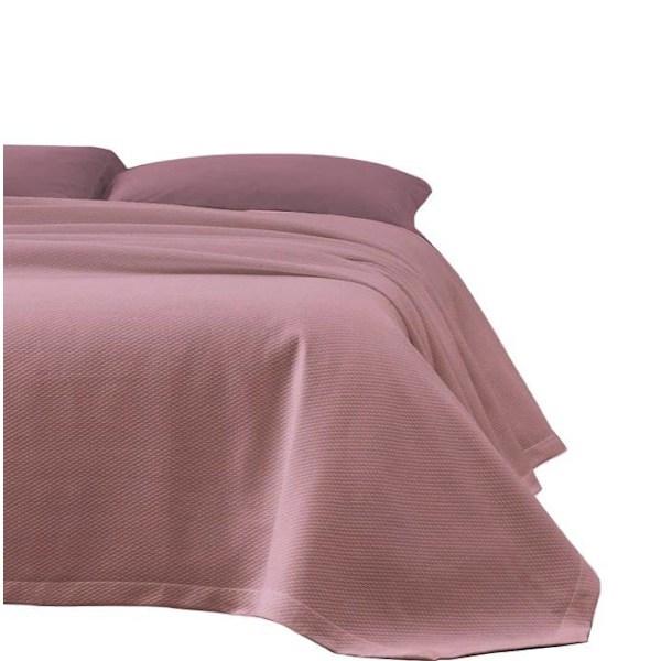 Zer0bed - 9638 619 0005 - Zerobed | Dubbelt Jacquard överkast i Lingot Texture Cotton | Enfärgad | 100 % bomull | Rosa