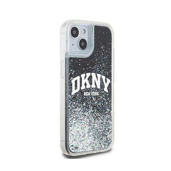 DKNY Liquid Glitter Big Logo - Fodral för iPhone 14/15/13 (svart)