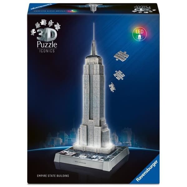 Puzzle 3D Ikoniska - Empire State Building upplyst