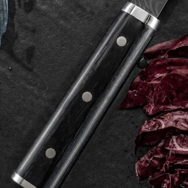 Kockkniv Kizuna Kyocera med 18 cm keramikblad och svart handtag