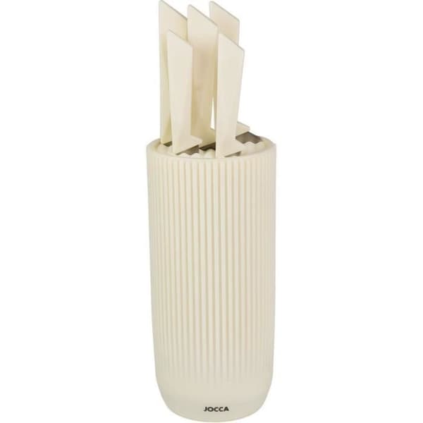 Set med 5 knivar - JOCCA - Block i polypropen - Beige beige
