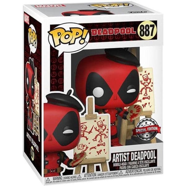Funko Pop! Marvel: Deadpool - Deadpool som fransk målare - US Exclusive Färg