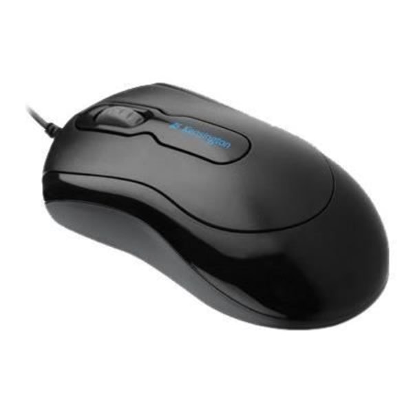 Kensington, Mouse-in-a-Box USB 3.0 optisk trådad mus, Ambidextrous med rullhjul, svart Svart