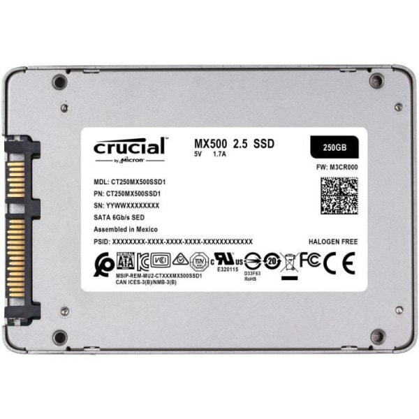 VIKTIGT - Intern Solid State Drive - MX500 - 250 GB - 2,5" (CT250MX500SSD1)