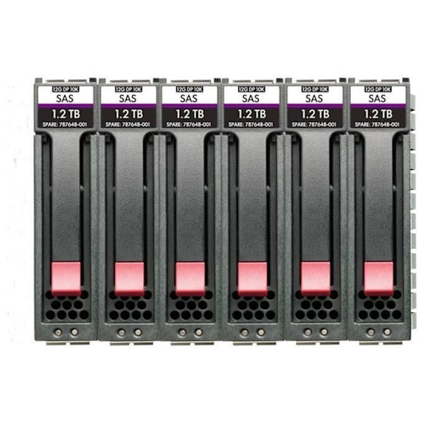 HEWLETT-PACKARD HPE MSA 14.4T SAS 10K SFF M2 6pk HDD BDL