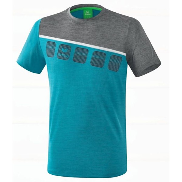 T-shirt - Erima - 5-C - Korta ärmar - Andningsbar - Lätt blågrå M