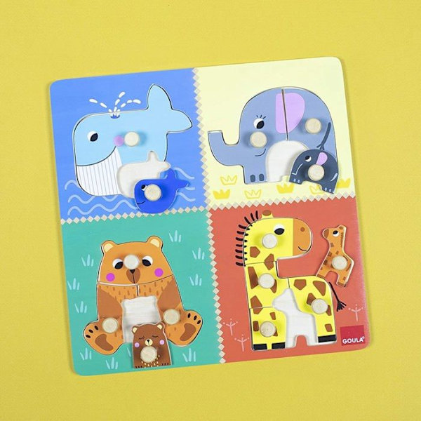 Mamás Y Bebés Diset Animals Puzzle - För spädbarn från 2 år och äldre - Mindre än 100 bitar - Flerfärgad Flerfärgad