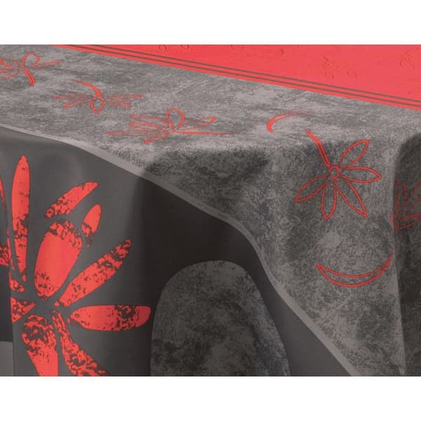 Duk - LOTUS - Rektangulär 150x240 cm - Röd - Vattenavvisande fläckbeständig - Polyester Röd