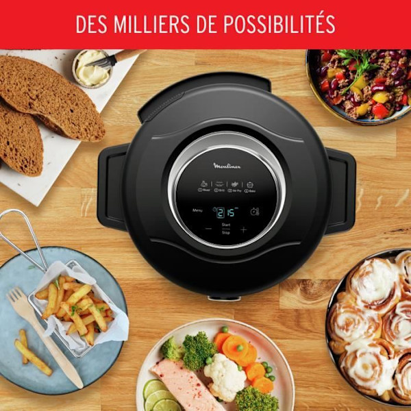 MOULINEX CE778810 Multicooker, Turbo-Crisp Lock, 15 autoprogram, Tryckkokning, Dedikerad App, Turbo Cuisine & Fry