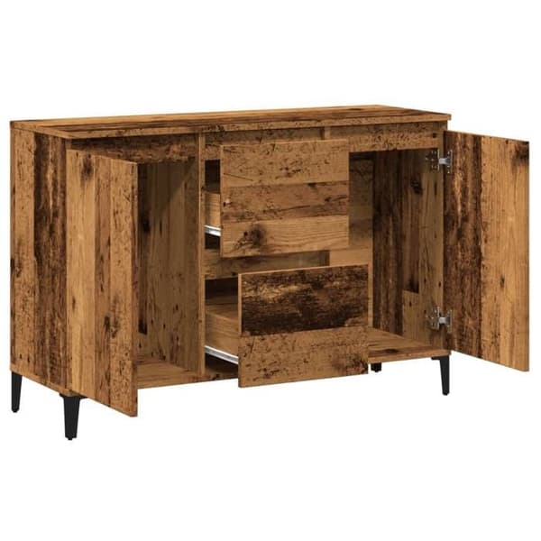 vidaXL Buffé gammalt trä 102x35x70 cm ingenjörsträ 856486