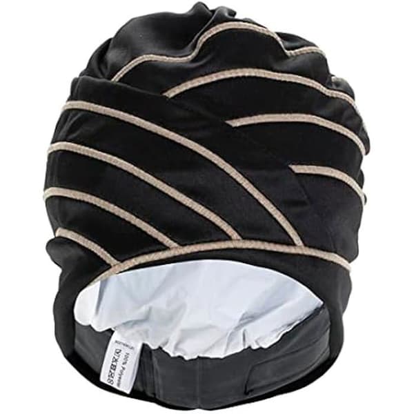 Badhättan - FASHY - Dam Exklusiv - 100% polyester - Justerbar kardborre - Plastfoder svart/brun