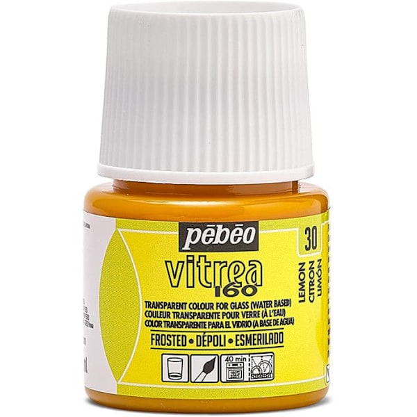 Glasyr - Pebeo - Vitrea 160 - Färg Citron - Flaska 45 ml - Ideal för dekoration Citron