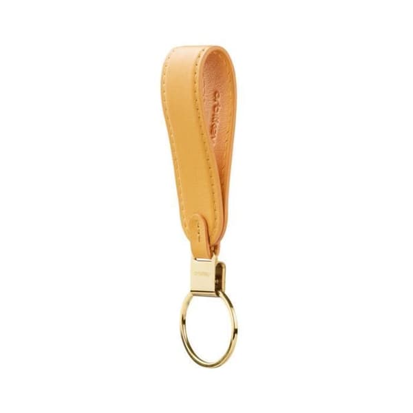 Nyckelring - ORBITKEY - LOOP - Orange - Crazy-Horse läder - Säker mekanism Apelsin