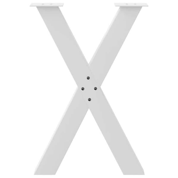vidaXL Matbordben i X-form, 2 stycken, vit, 50 x (72-73) cm, stål 4012969