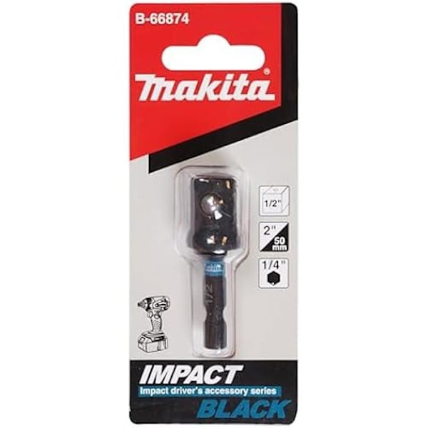 1/4" 6-punktsadapter - MAKITA - B-66874 - Originalkvalitet - Mått 125x50x12 mm - 1 st.