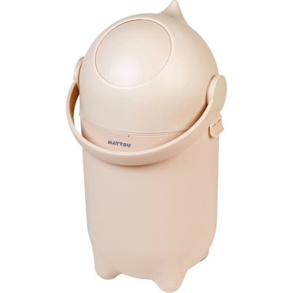 Nattou Dropy Beige Blöjbucket - Luktresistent, Enkel Öppning
